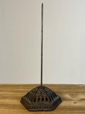 Antique cast iron receipt spike